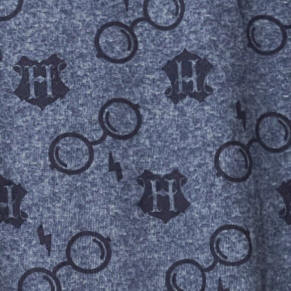 Harry Potter Wizarding World Blue Long Sleeve Tie Hem Top XL Polyester/Spandex - Picture 2 of 9